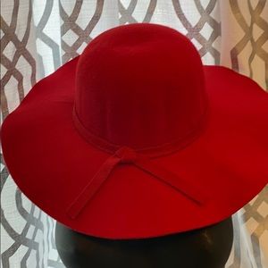 New Red Fedora hat floppy one size